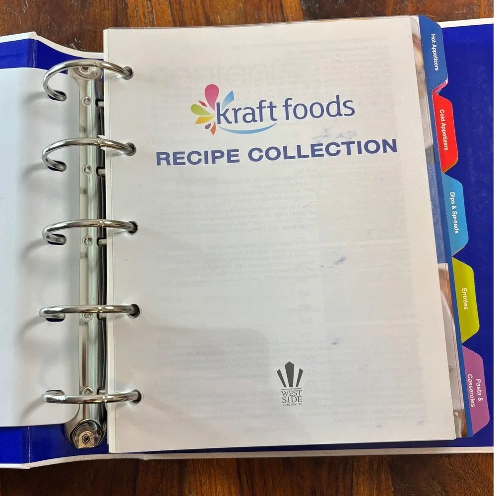 Kraft Foods Recipe Collection Binder Jell-O Velveeta Nabisco Cookbook 2012